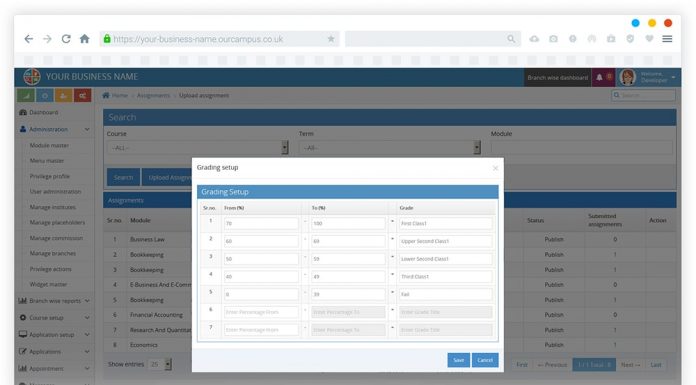Grading System: The benefits of Our Campus Integration